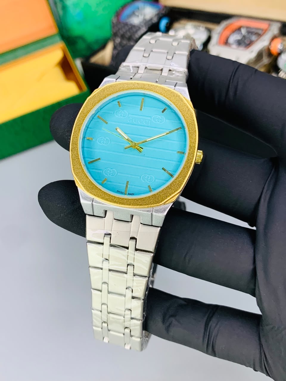 KU-Gucci Premium Tiffany Blue Dial Watch