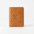 Orange Leather Bifold Wallet for Men