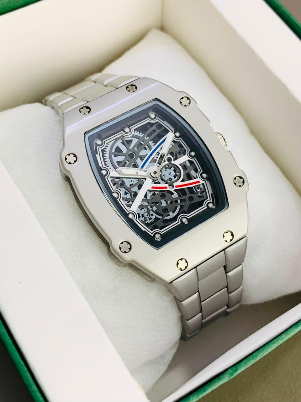 RM 67-02 Style Skeleton Tonneau Watch