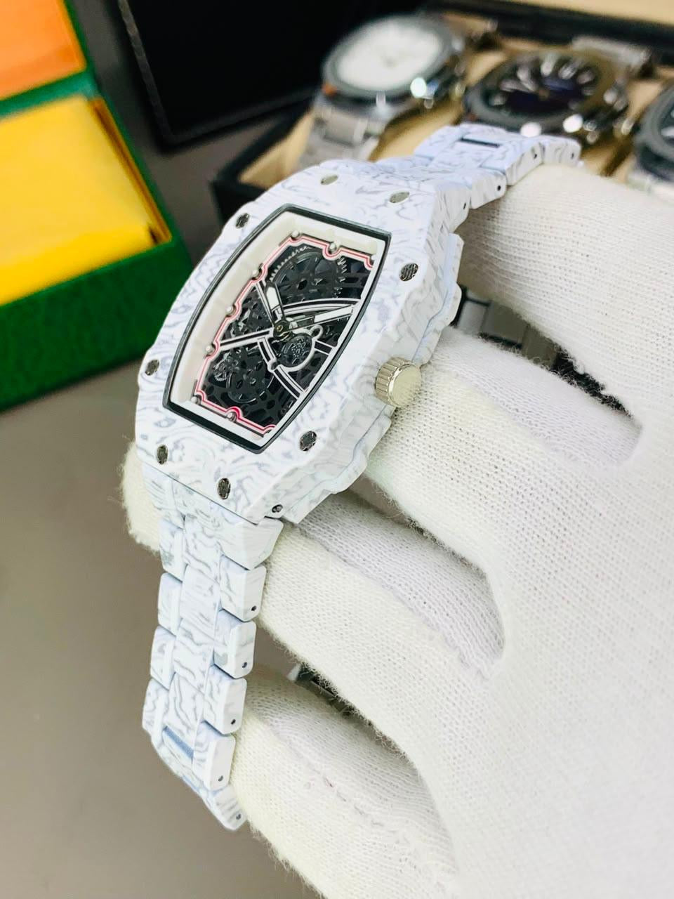 RM 67-02 Style Skeleton Tonneau Watch