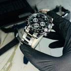Rlx Daytona Silver & Black Quartz Men's Watch