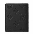 Black Leather Bifold Wallet for Men