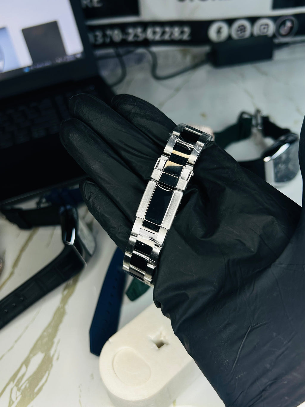 Rlx Daytona Silver & Black Quartz Men's Watch