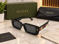 Gucci Oversized Web Stripe Rectangular Sunglasses