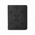 Black Leather Bifold Wallet for Men