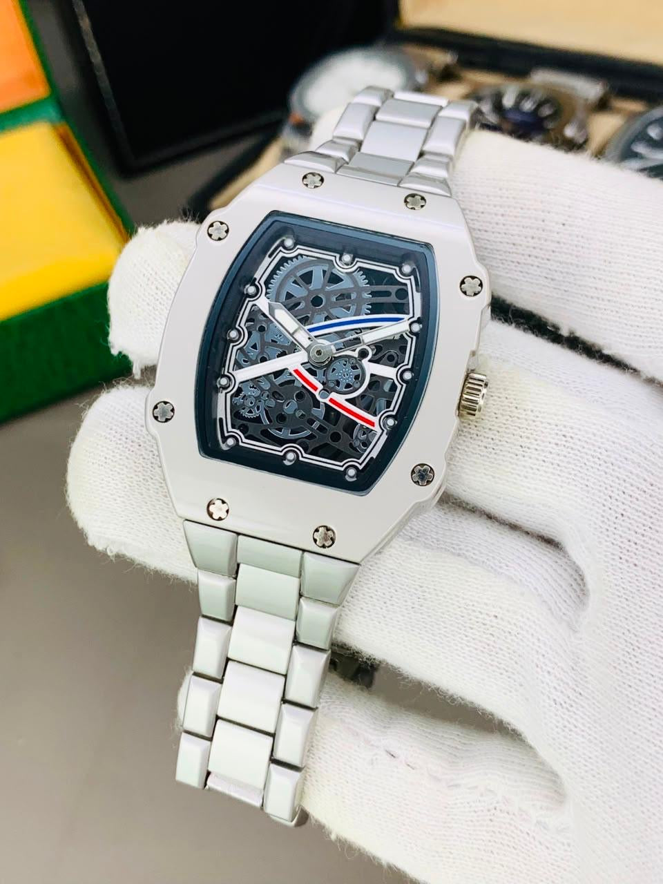RM 67-02 Style Skeleton Tonneau Watch