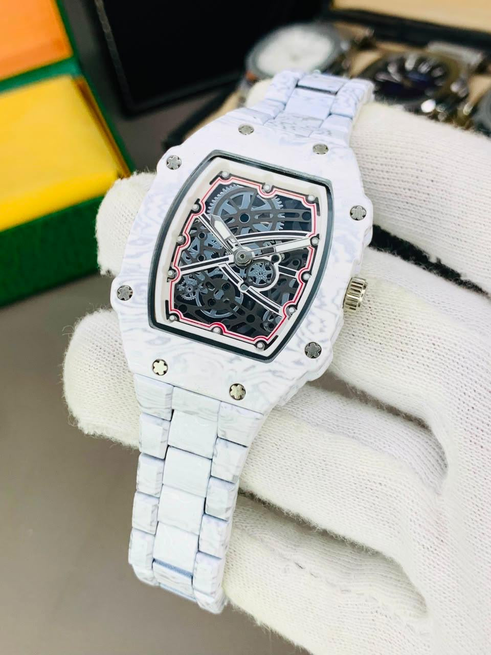 RM 67-02 Style Skeleton Tonneau Watch