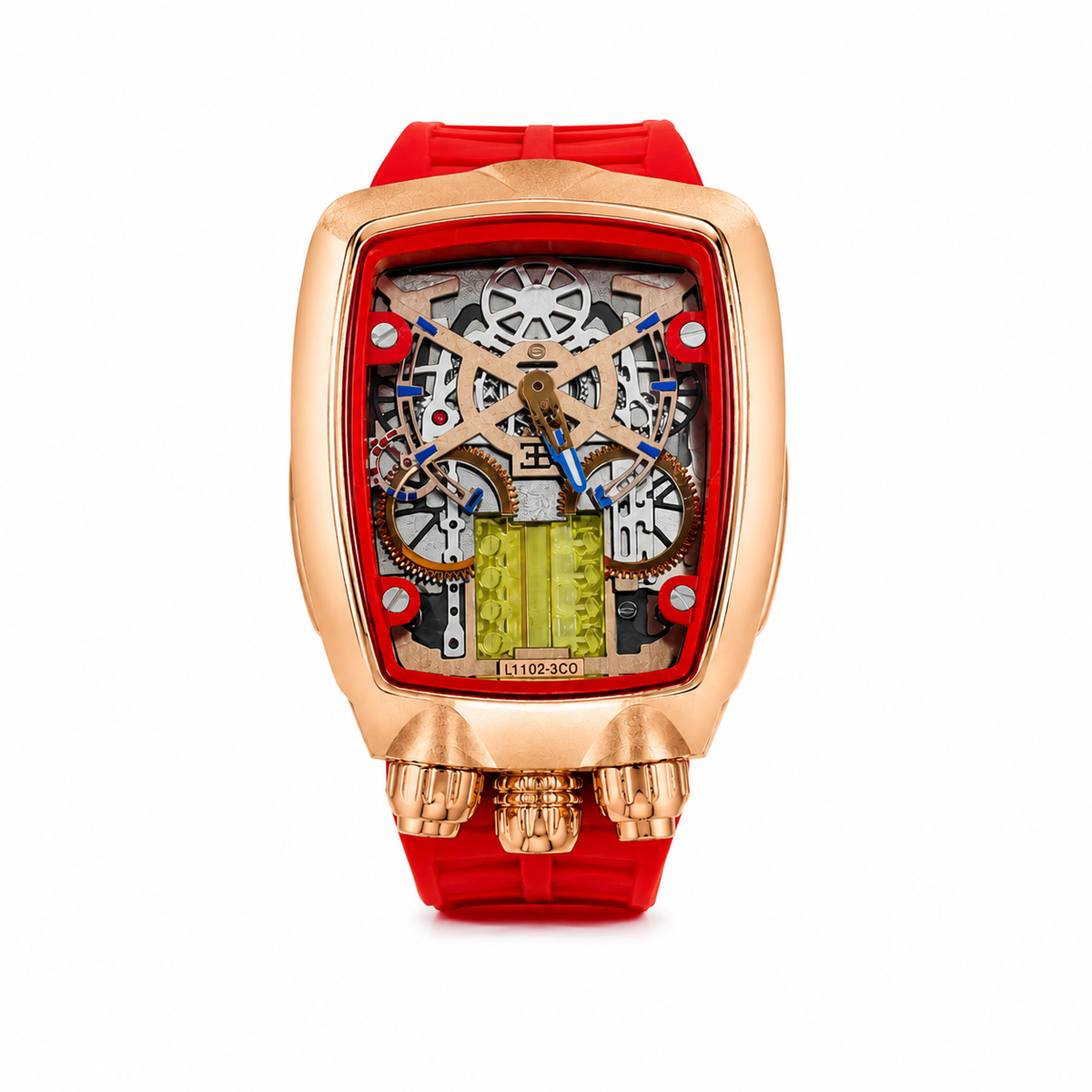 Bugatti Men's Rose Gold Skeleton Watch