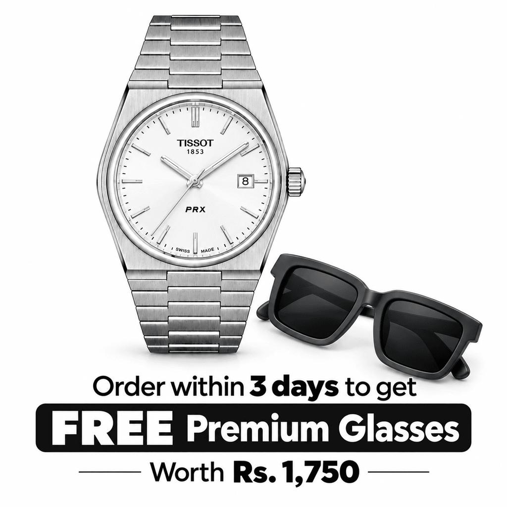 Tissot PRX Semi Automatic Style White Dial Silver Chain Watch