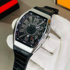 Franck Muller Classy Black Strap Black Dial Watch for Men