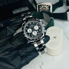 Rlx Daytona Silver & Black Quartz Men's Watch