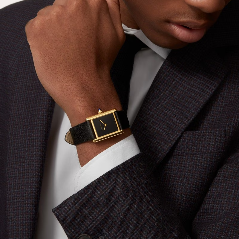 Cartier Tank Leather Strap Watch (Premium Edition)