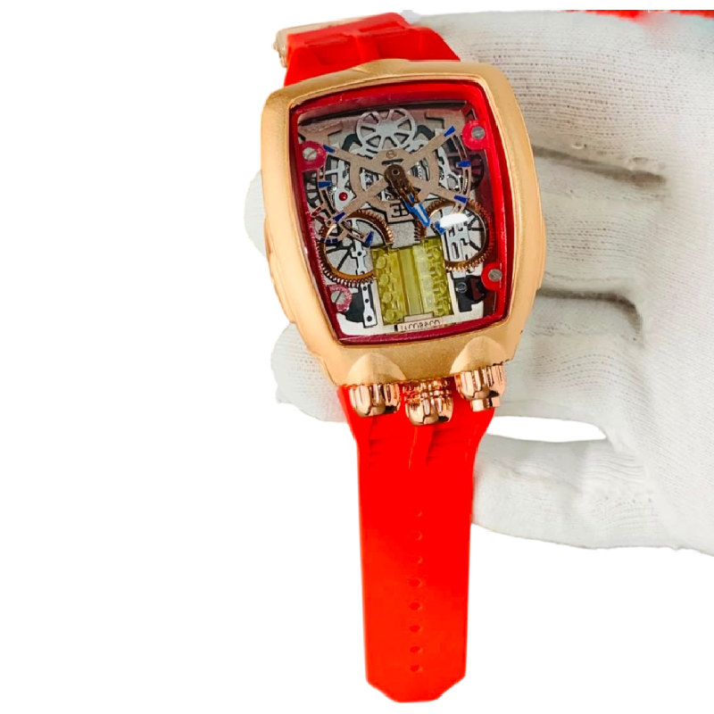 Bugatti Men's Rose Gold Skeleton Watch