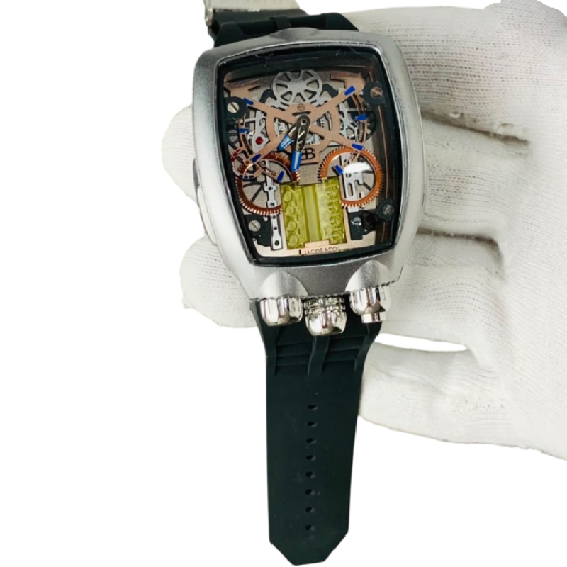 Bugatti Men's Rose Gold Skeleton Watch