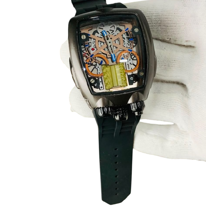Bugatti Men's Rose Gold Skeleton Watch
