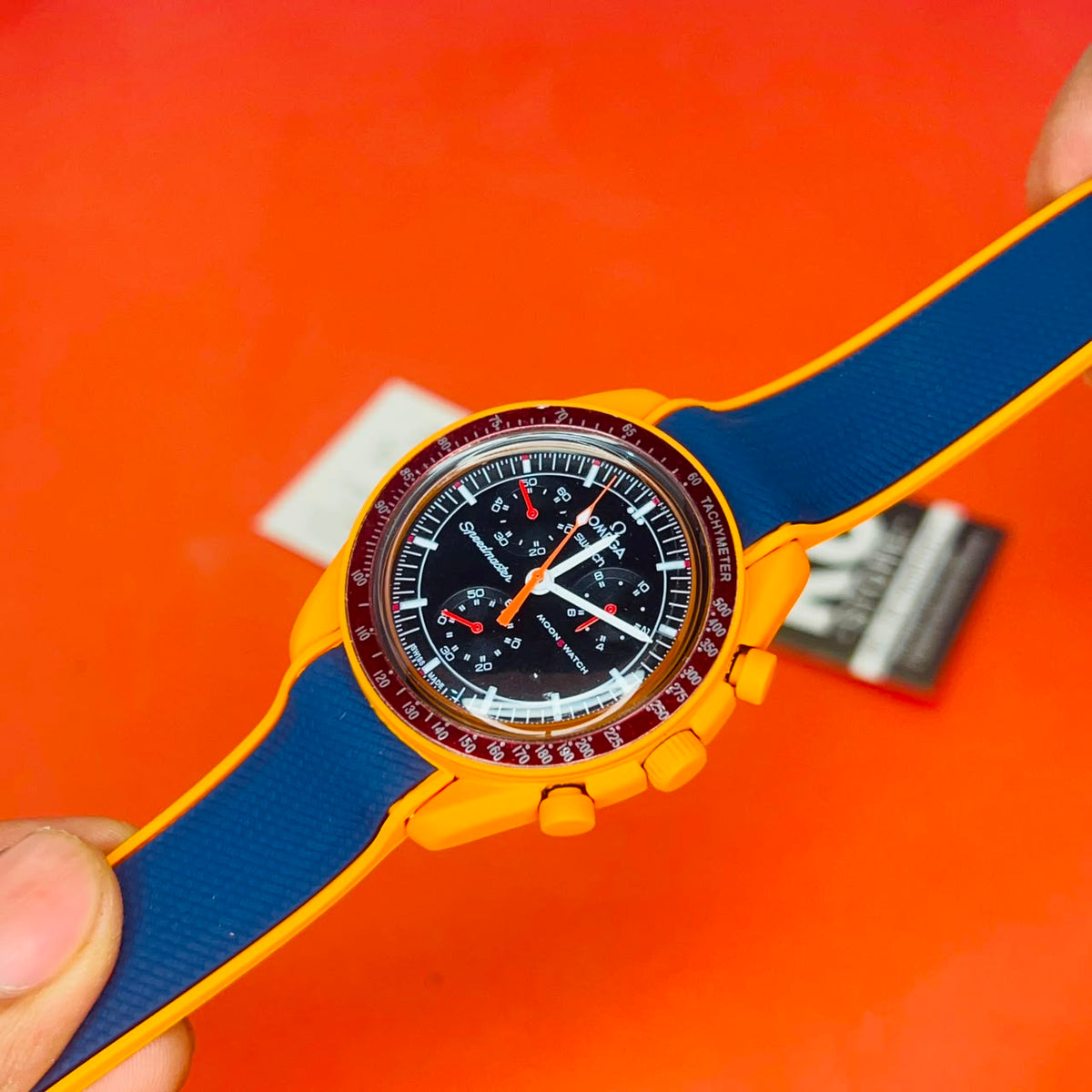 Omega x Swatch Mission to the Moon Orange Dial Watch (Premium Edition)