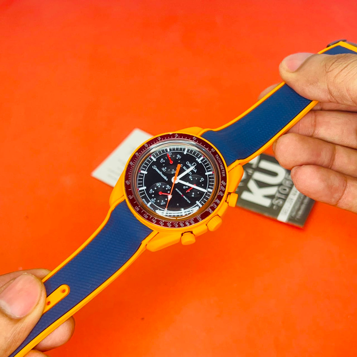 Omega x Swatch Mission to the Moon Orange Dial Watch (Premium Edition)
