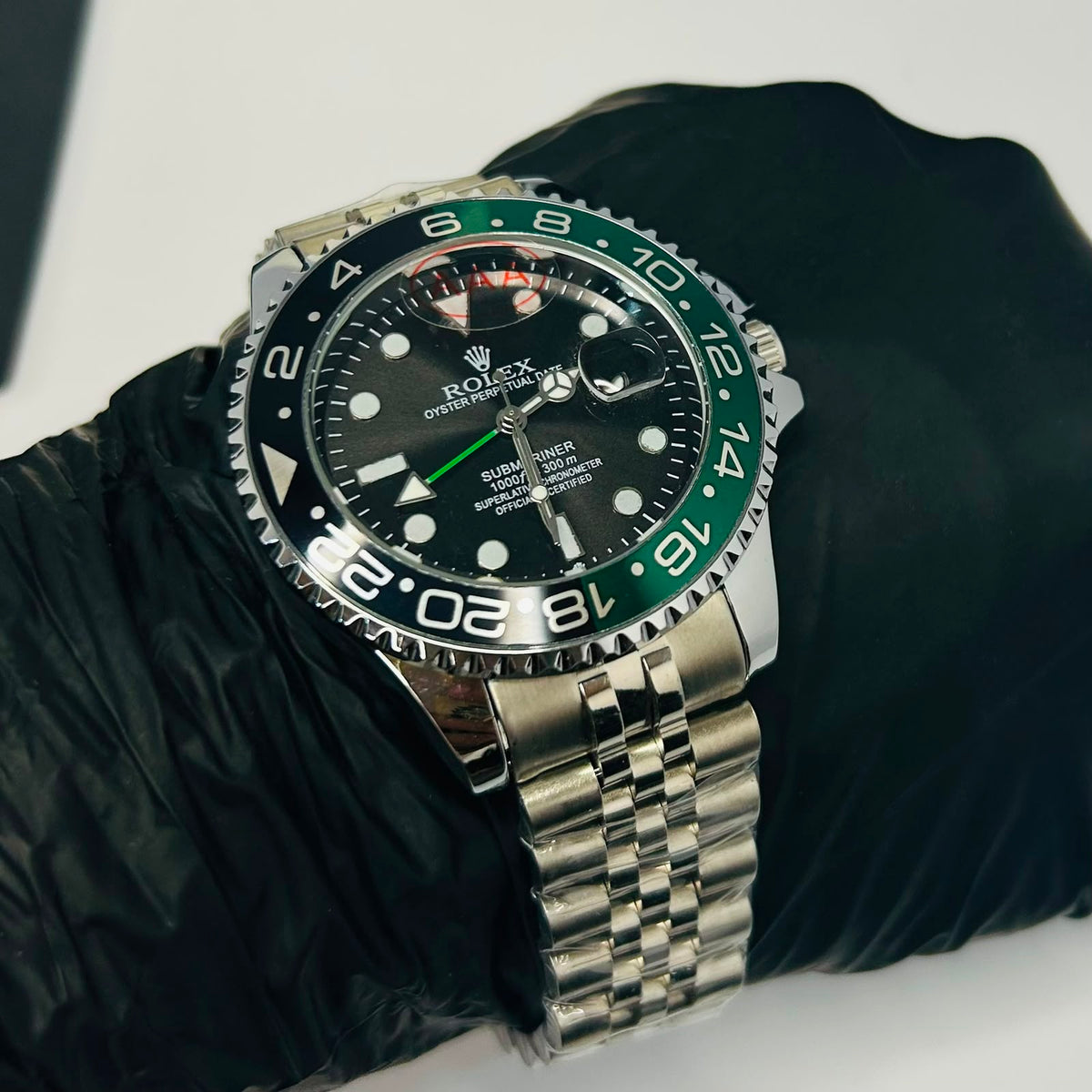 RX GMT Master II Green & Black Bezel Jubilee Watch
