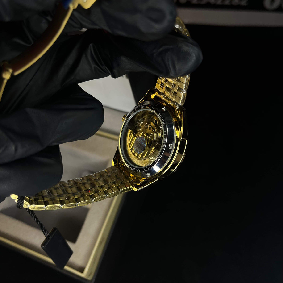 FITRON TRICAL Men's Gold Chain Gold Dial Mechanical Watch