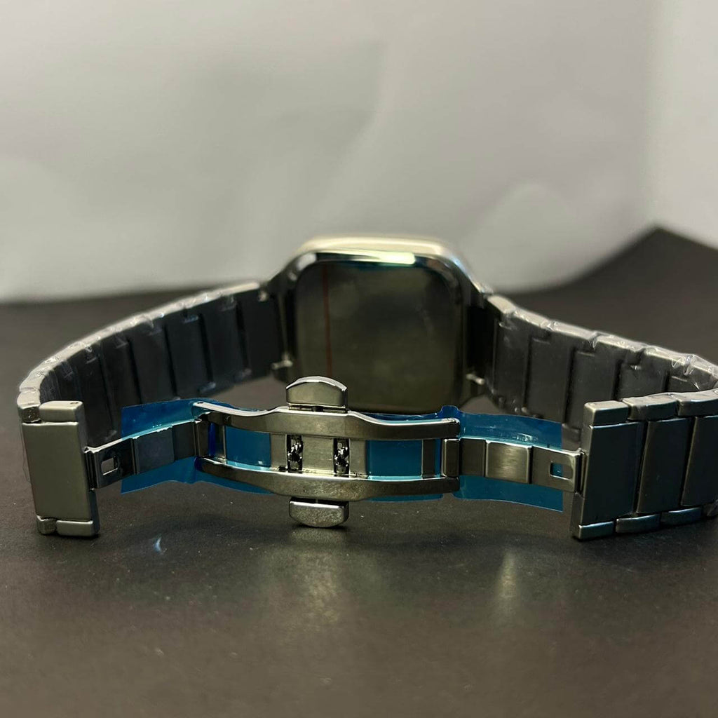 Rado Men's Skeleton Sky Blue Dial Silver Chain Watch
