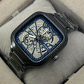 Rado Men's Skeleton Blue Dial Grey Chain Watch