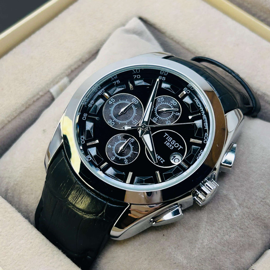 Tissot Men's 1853 Chronograph Date Display Leather Strap Watch