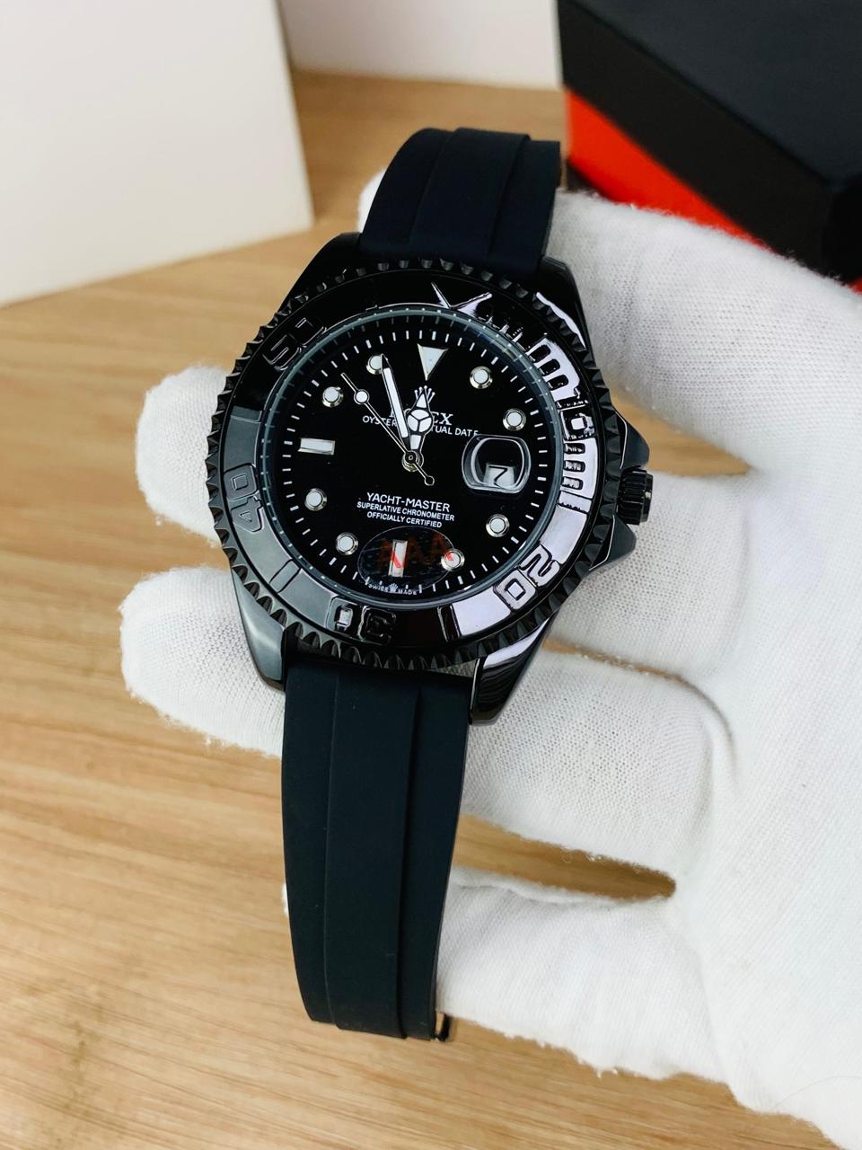 RLX Men's Quartz Yacht-Master Rotating Bezel Date Display Watch – Multiple Color Options
