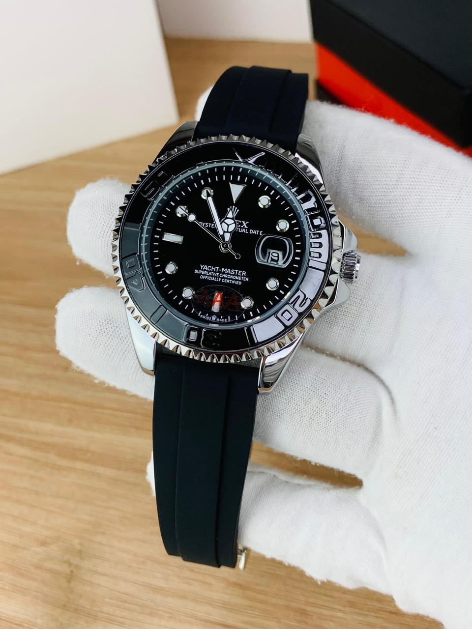 RLX Men's Quartz Yacht-Master Rotating Bezel Date Display Watch – Multiple Color Options