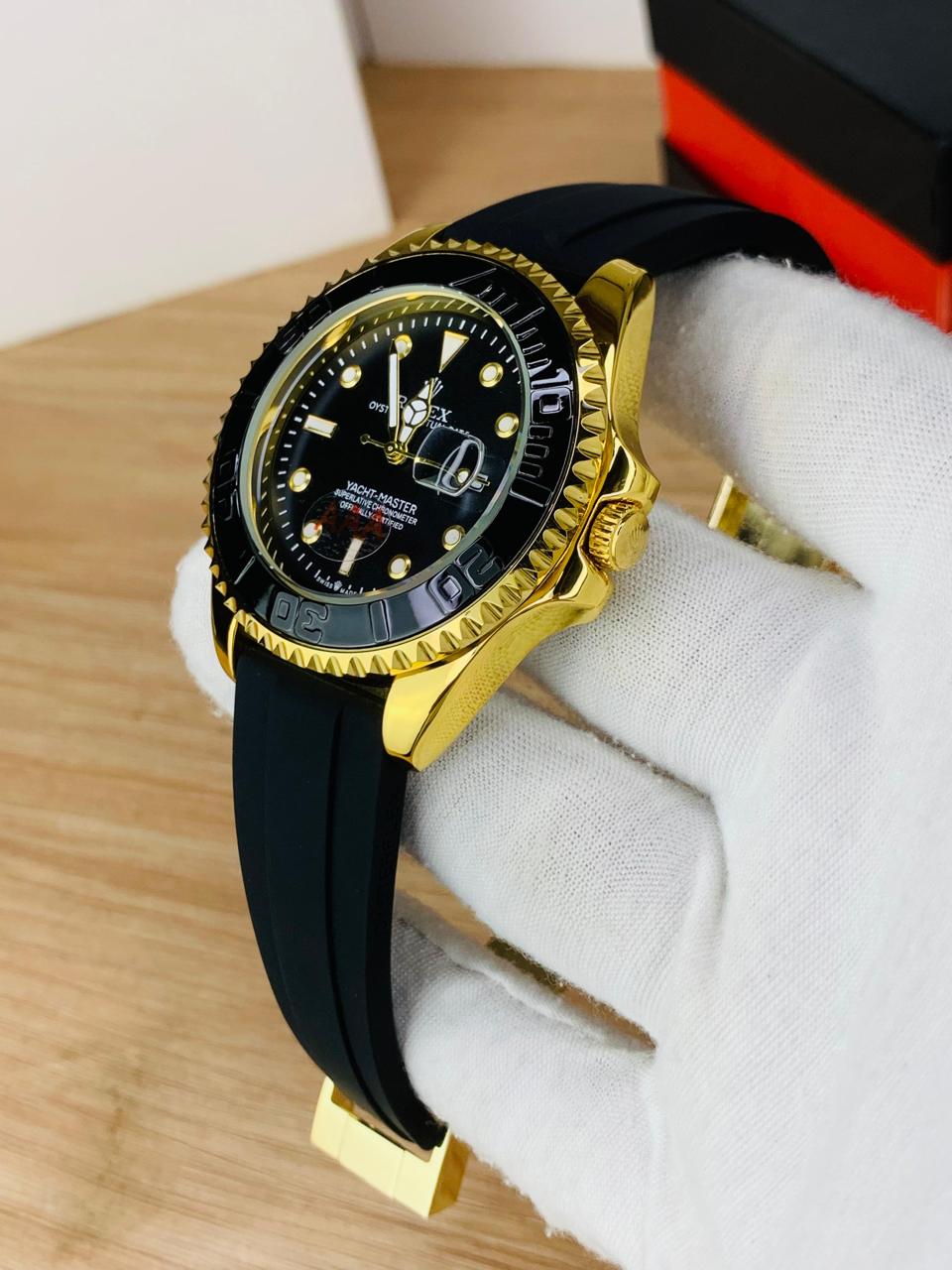 RLX Men's Quartz Yacht-Master Rotating Bezel Date Display Watch – Multiple Color Options