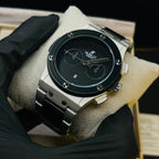 HB Men's Classic Black Dial Premium Chain Watch