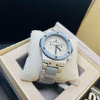 HB Men's Classic Silver Dial Premium Chain Watch