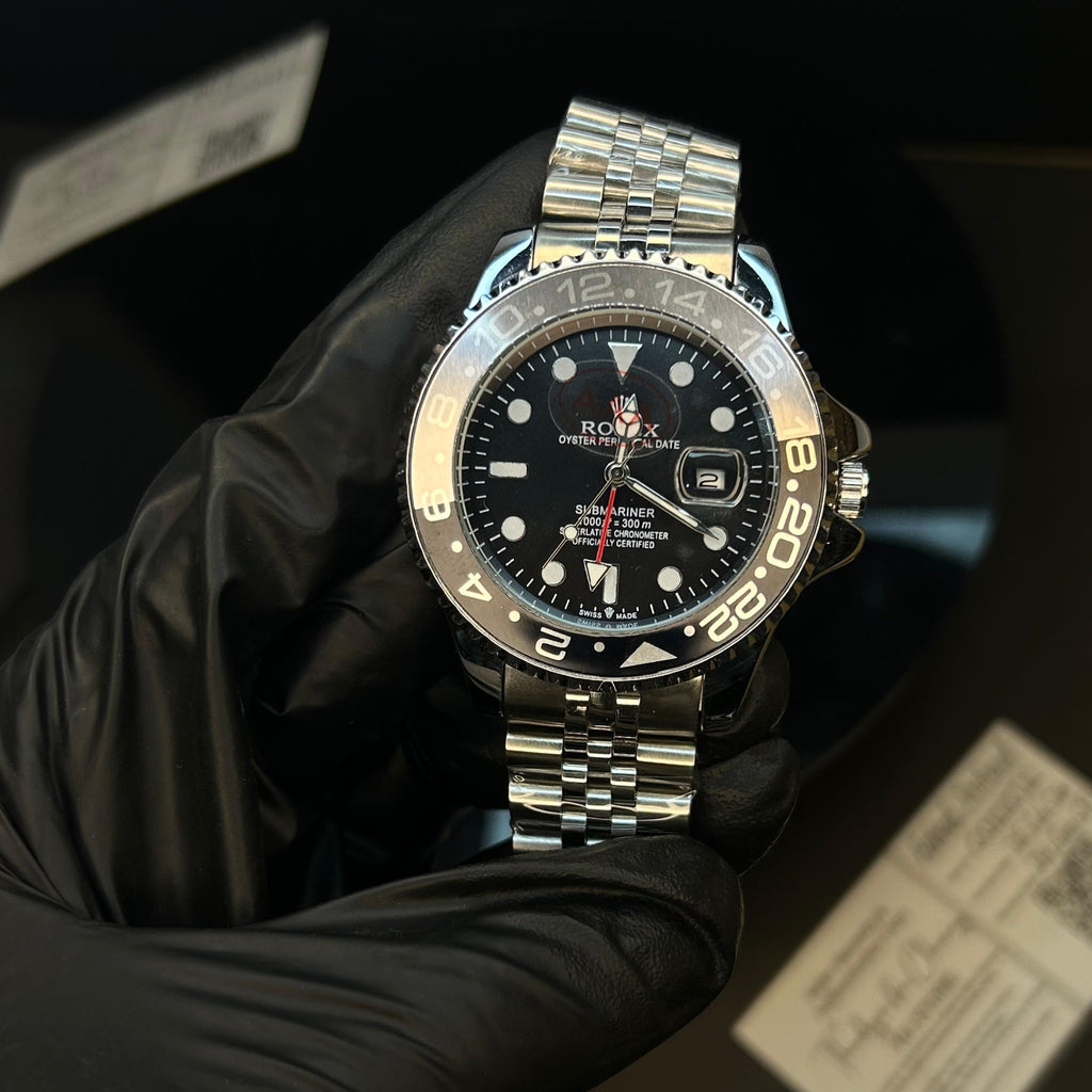 UW RLX GMT Master II Grey Black Semi-Automatic Watch