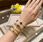 Elegant 4-Piece Gold & Onyx Luxury Jewelry Set
