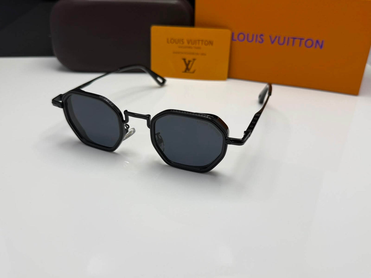 Bold Geometric Metal-Frame Sunglasses – Premium Collection